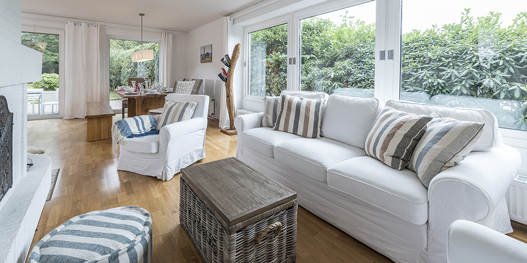 Sitzecke großes Wohnzimmer Ferienhaus